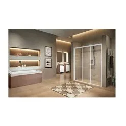 Porte Coulissante 3 Panneaux Lunes P 2.0 - 90 - Novellini