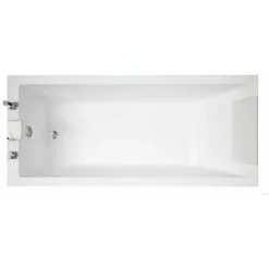 NOVELLINI Baignoire Acrylique Calos 2.0 - Rectangulaire - 1700 X 700mm - Nue Avec Pieds - A Encastrer - Blanc Brillant