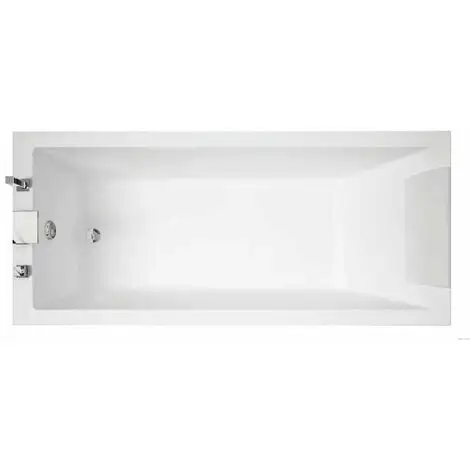 NOVELLINI Baignoire Acrylique Calos 2.0 - Rectangulaire - 1700 X 700mm - Nue Avec Pieds - A Encastrer - Blanc Brillant 1 NOVELLINI Baignoire Acrylique Calos 2.0 - Rectangulaire - 1700 X 700mm - Nue Avec Pieds - A Encastrer - Blanc Brillant