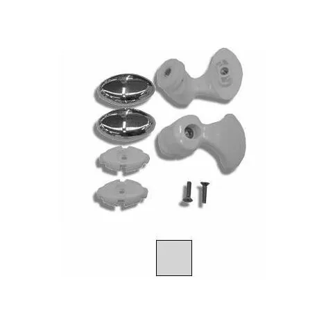 Kit De Roulements Avec Supports LUNES R Gris, Chromé Novellini 1 Kit De Roulements Avec Supports LUNES R Gris, Chromé Novellini