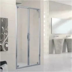Porte Battante De Douche LUNES-B90 Novellini - Hauteur 190 Cm