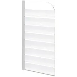 NOVELLINI Pare Baignoire Droite 1 Volet Rabattable Ecran Parois Verre Sérigraphié 150 X 85 Cm