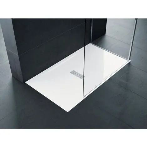 NOVELLINI Receveur Acrylique Blanc Renforcé Et Redécoupable Custom 120 X 90 Cm (ép. 3,5 Cm) Avec Bonde Inspectable à Grille Inox 4 NOVELLINI Receveur Acrylique Blanc Renforcé Et Redécoupable Custom 120 X 90 Cm (ép. 3,5 Cm) Avec Bonde Inspectable à Grille Inox – Image 4