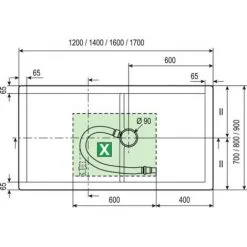 NOVELLINI Receveur Olympic + Acrylique Rectangulaire 160x90x4,5 Cm -NOVELLINI Soldes Boutique 19920521 4
