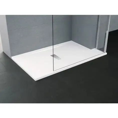 NOVELLINI Receveur Acrylique Blanc Renforcé Et Redécoupable Custom 120 X 80 Cm (ép. 3,5 Cm) Avec Bonde Inspectable à Grille Inox 1 NOVELLINI Receveur Acrylique Blanc Renforcé Et Redécoupable Custom 120 X 80 Cm (ép. 3,5 Cm) Avec Bonde Inspectable à Grille Inox