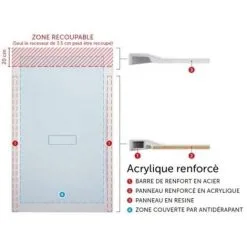 NOVELLINI Receveur Acrylique Blanc Renforcé Et Redécoupable Custom 120 X 80 Cm (ép. 3,5 Cm) Avec Bonde Inspectable à Grille Inox 6 NOVELLINI Receveur Acrylique Blanc Renforcé Et Redécoupable Custom 120 X 80 Cm (ép. 3,5 Cm) Avec Bonde Inspectable à Grille Inox -NOVELLINI Soldes Boutique 19920665 3