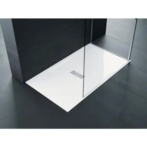 NOVELLINI Receveur Acrylique Blanc Renforcé Et Redécoupable Custom 120 X 80 Cm (ép. 3,5 Cm) Avec Bonde Inspectable à Grille Inox 4 NOVELLINI Receveur Acrylique Blanc Renforcé Et Redécoupable Custom 120 X 80 Cm (ép. 3,5 Cm) Avec Bonde Inspectable à Grille Inox – Image 4