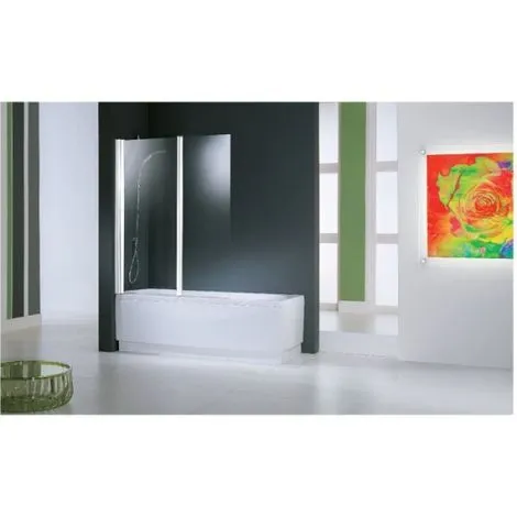 Pare-baignoire Verre Transparent - 2 Vantaux - 150 X 120 Cm - Aurora - Novellini 2 Pare-baignoire Verre Transparent - 2 Vantaux - 150 X 120 Cm - Aurora - Novellini – Image 2