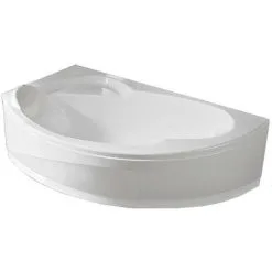 NOVELLINI Baignoire D'angle Asymétrique VOGUE - Angle à Droite - Dimensions : 165 X 85 Avec Pieds - Sans Tablier - Couleur : Blanc