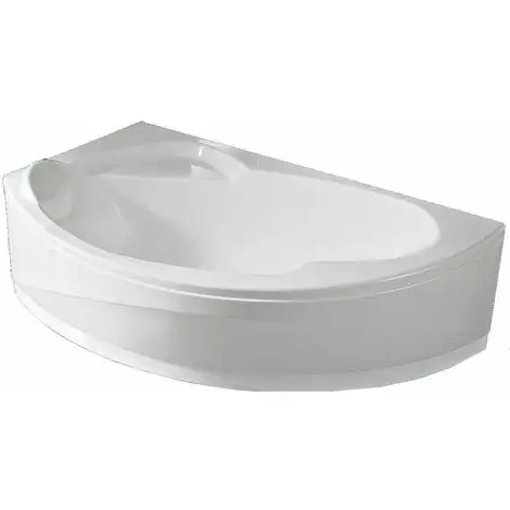 NOVELLINI Baignoire D'angle Asymétrique VOGUE - Angle à Gauche - Dimensions : 165 X 85 Avec Pieds - Sans Tablier - Couleur : Blanc 2 NOVELLINI Baignoire D'angle Asymétrique VOGUE - Angle à Gauche - Dimensions : 165 X 85 Avec Pieds - Sans Tablier - Couleur : Blanc – Image 2