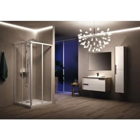 NOVELLINI Accès Dangle Riviera 2 0 A Extensible 7779 Cm Profilé Blanc Et Verre Transparent - Blanc 2 NOVELLINI Accès Dangle Riviera 2 0 A Extensible 7779 Cm Profilé Blanc Et Verre Transparent - Blanc – Image 2