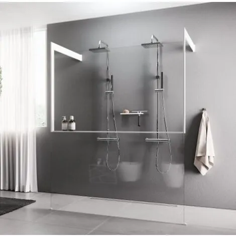 NOVELLINI Paroi KUADRA HF FRAME Avec étagères Porte-objets - Blanc 114 Cm 1 NOVELLINI Paroi KUADRA HF FRAME Avec étagères Porte-objets - Blanc 114 Cm